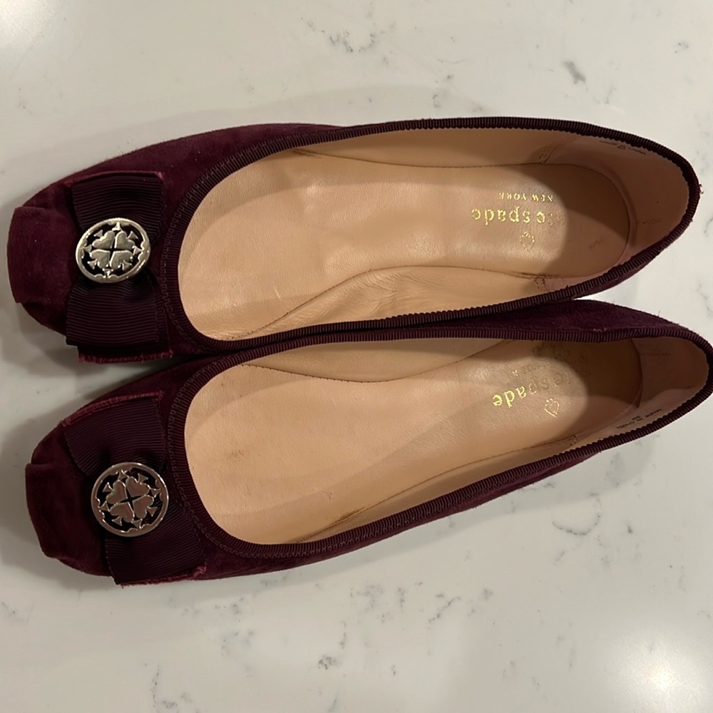 Beautiful rich burgundy Kate Spade flat